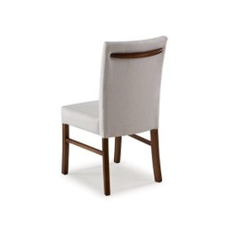 Cadeira Cristal - Acabamento Imbuia - Tecido Premium Cinza - 3