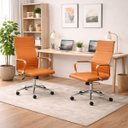 Ver imagem 5 de Cadeira Escritório Ergonômica Presidente Executiva Esteirinha Office Elegance Milano Caramelo