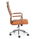 Ver imagem 3 de Cadeira Escritório Ergonômica Presidente Executiva Esteirinha Office Elegance Milano Caramelo