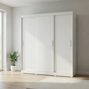 Ver imagem 2 de Guarda Roupa Casal Mônaco 3 Portas de Correr 3 Gavetas Branco Formimóveis