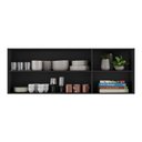 Ver imagem 4 de Armário de Cozinha Aéreo 150cm 2 Portas Veneza Multimóveis V3741 Preto/dourado