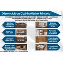Ver imagem 2 de Cozinha Completa Princesa 3 Peças (1aéreo+1balcão+1paneleiro) C3p20 Freijo/grafite - Nesher