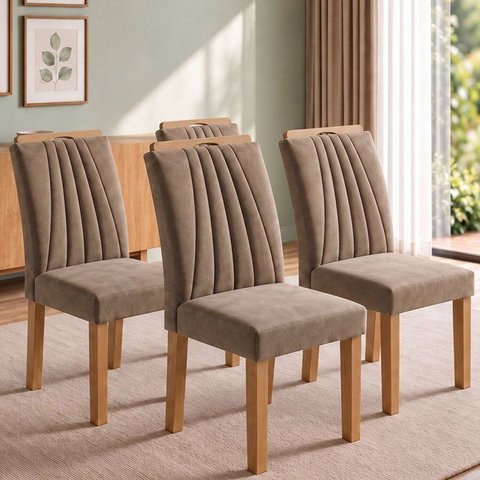 Conjunto 4 Cadeiras para Sala de Jantar Arizona