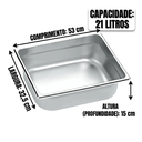 Ver imagem 2 de Cuba Gastronômica Gn 1/1 150mm em Aço Inox 53x32cm Haut