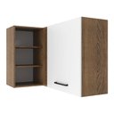 Ver imagem 1 de Armário de Cozinha Aéreo de Canto 1 Porta para linha de 60 cm de profundidade Rustic/Branco Agata Madesa
