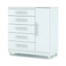 Cômoda Sapateira Lari 1 Porta 5 Gavetas Branco Camarim Tana Decor Vila Rica - 7