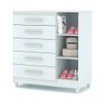 Cômoda Sapateira Lari 1 Porta 5 Gavetas Branco Camarim Tana Decor Vila Rica - 8