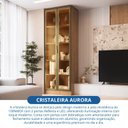 Ver mais imagens de Cristaleira Aurora 2 Portas com LED e 2 Gavetas MDF Marrom
