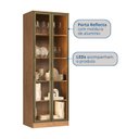 Ver imagem 7 de Cristaleira Aurora 2 Portas com LED e 2 Gavetas MDF Marrom