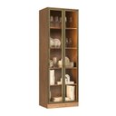 Ver imagem 2 de Cristaleira Aurora 2 Portas com LED e 2 Gavetas MDF Marrom