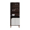 Ver imagem 2 de Cristaleira 2 Portas de Vidro Jurerê Branco/Off White Matte/Nogueira Real