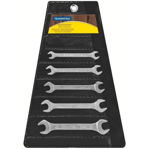 Jogo de Chaves Fixas Tramontina Basic com Corpo em Aço Especial Cromado 5 Peças Tramontina