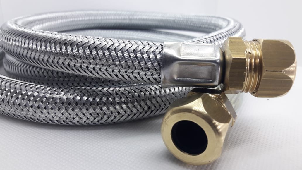registro medidor gás 2kg aliança mangueira inox dako 2 mts - 2