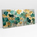 Ver imagem 1 de Kit Quadro Decorativo 3 Telas Canvas Flores em Pinceladas Tacolado Borda Infinita 60 X 90cm