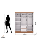 Ver mais imagens de Guarda-roupa Casal Ideal Plus 6 Portas Cor Branco Vlr Móveis