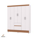 Ver imagem 1 de Guarda-roupa Casal Ideal Plus 6 Portas Cor Branco Vlr Móveis