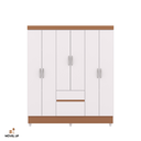 Ver imagem 3 de Guarda-roupa Casal Ideal Plus 6 Portas Cor Branco Vlr Móveis
