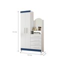 Ver imagem 3 de Comoda Roupeiro com Espelho Tokyo Azul