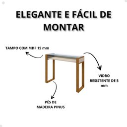 Aparador para Sala Buffet Mdf e Vidro Cantinho do Café Recepção - 2