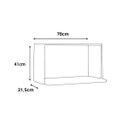 Ver imagem 2 de Nicho Aéreo P/ Microondas 70cm Armário Mdf Cozinha Modulada Cor:branco