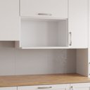 Ver imagem 1 de Nicho Aéreo P/ Microondas 70cm Armário Mdf Cozinha Modulada Cor:branco