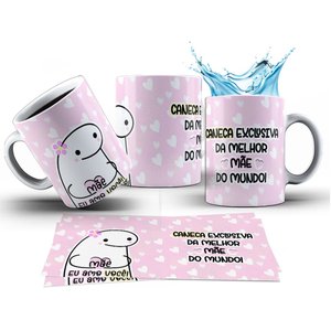 Caneca 325ml Flork Caneca Exclusiva da Melhor Mãe do Mundo! Cor:rosa