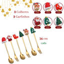 Ver imagem 3 de Petisqueira Natal com Talheres Decoração Mesa Posta Natalina