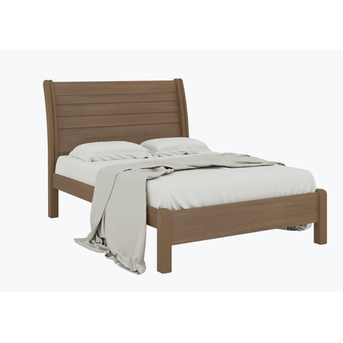 Cama Casal Esmeralda 100%MDF Queen Castanho - D Doro