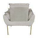 Ver imagem 5 de Kit 2 Poltronas Escritório Base Dourada Suede Bege - Vallisa Decor