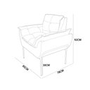 Ver imagem 7 de Kit 2 Poltronas Escritório Base Dourada Suede Bege - Vallisa Decor