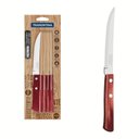 Ver imagem 3 de Conjunto de Facas para Churrasco 5 6 Peças em Aço Inox e Cabos Madeira Polywood Vermelho