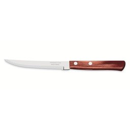 Conjunto de Facas para Churrasco 5 6 Peças em Aço Inox e Cabos Madeira Polywood Vermelho - 1