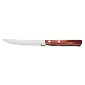 Conjunto de Facas para Churrasco 5 6 Peças em Aço Inox e Cabos Madeira Polywood Vermelho