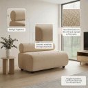 Ver imagem 4 de Sofá Namoradeira e Poltrona Decorativa para Sala Nara Bouclê D03 - D'Rossi