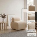 Ver imagem 5 de Sofá Namoradeira e Poltrona Decorativa para Sala Nara Bouclê D03 - D'Rossi