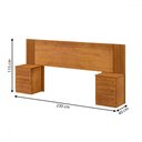 Ver imagem 3 de Cabeceira Extensível Ímola com 6 Gavetas Cinamomo - Panorama Móveis