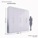 Ver imagem 2 de Guarda Roupa Casal Ubatuba Plus 6 Portas de Bater 3 Gavetas MDP Cinamomo