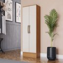 Ver imagem 4 de Armário Multiuso B14 2 Portas 3 Prateleiras MDP 61cm Cinamomo e Off White