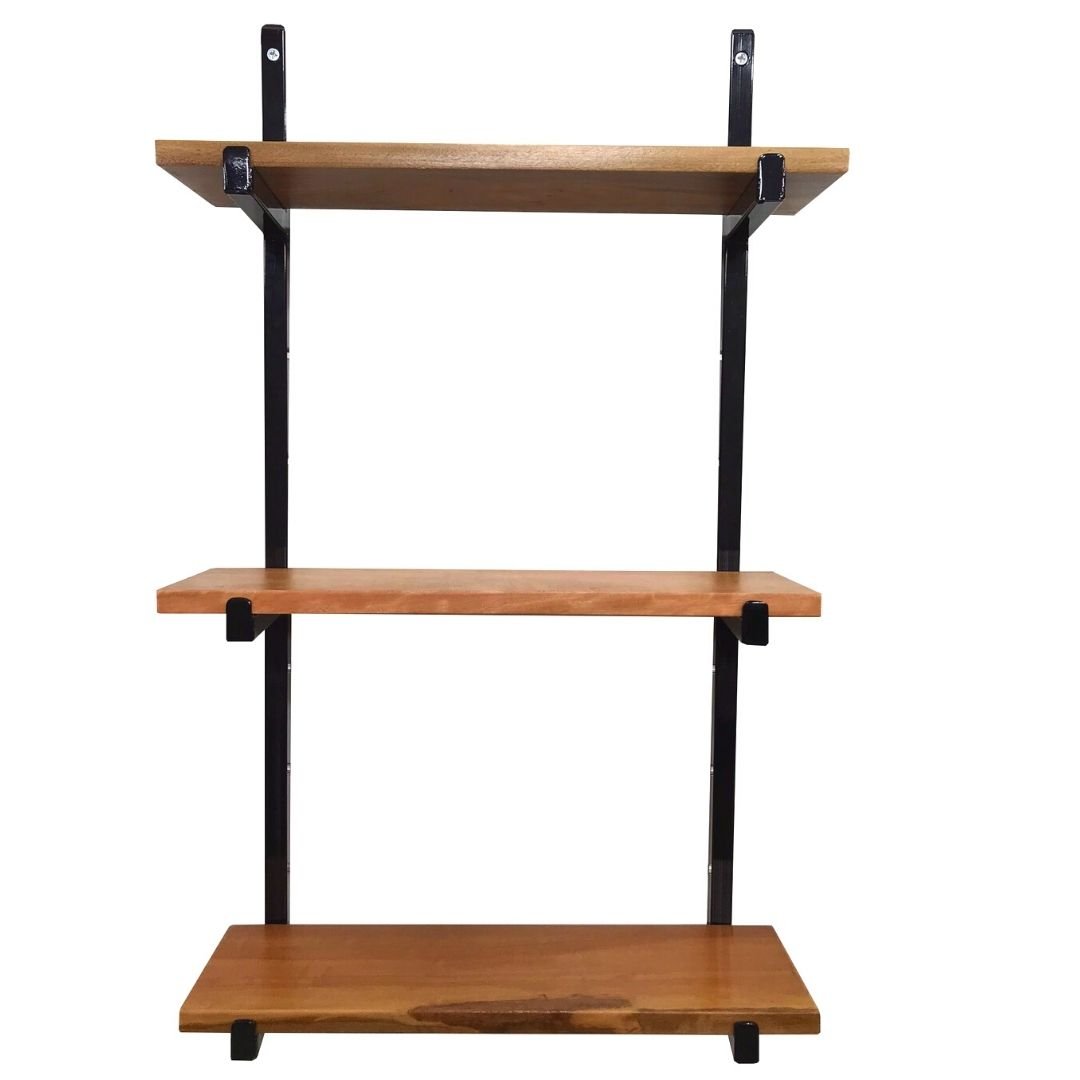 Suporte Ferro p/ Jardim Vertical 3 Prateleiras Madeira 50cm Cor: Ouro Velho - 2