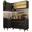Ver imagem 3 de Armário de Cozinha Completa de Canto 262cm Preto Reims Madesa 01