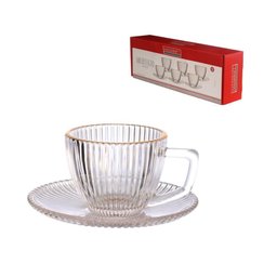 Jogo 6 Xícaras 90ml Café Borda Dourada Graffiato Hauskraft - 4