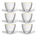 Ver imagem 2 de Jogo 6 Xícaras 90ml Café Borda Dourada Graffiato Hauskraft