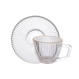 Jogo 6 Xícaras 90ml Café Borda Dourada Graffiato Hauskraft - 3