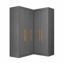 Ver imagem 3 de Armário Multiuso Modulado Celan 5 Portas Onix - Pnr Móveis