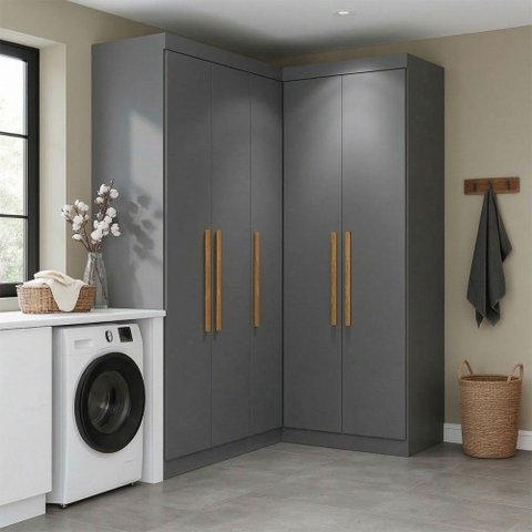 Armário Multiuso Modulado Celan 5 Portas Onix - Pnr Móveis