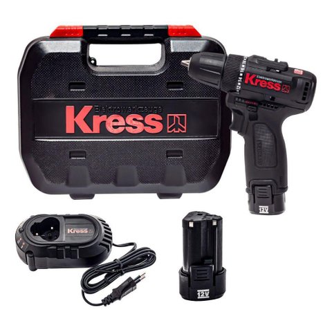 Parafusadeira Kress Kua12.1 12v C/ 2 Baterias e Maleta