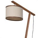 Ver imagem 3 de Luminária de Chão Aurora com Pés de Madeira e Palha Natural 160cm