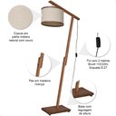 Ver imagem 5 de Luminária de Chão Aurora com Pés de Madeira e Palha Natural 160cm