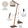 Luminária de Chão Aurora com Pés de Madeira e Palha Natural 160cm - 5
