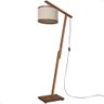 Luminária de Chão Aurora com Pés de Madeira e Palha Natural 160cm - 1